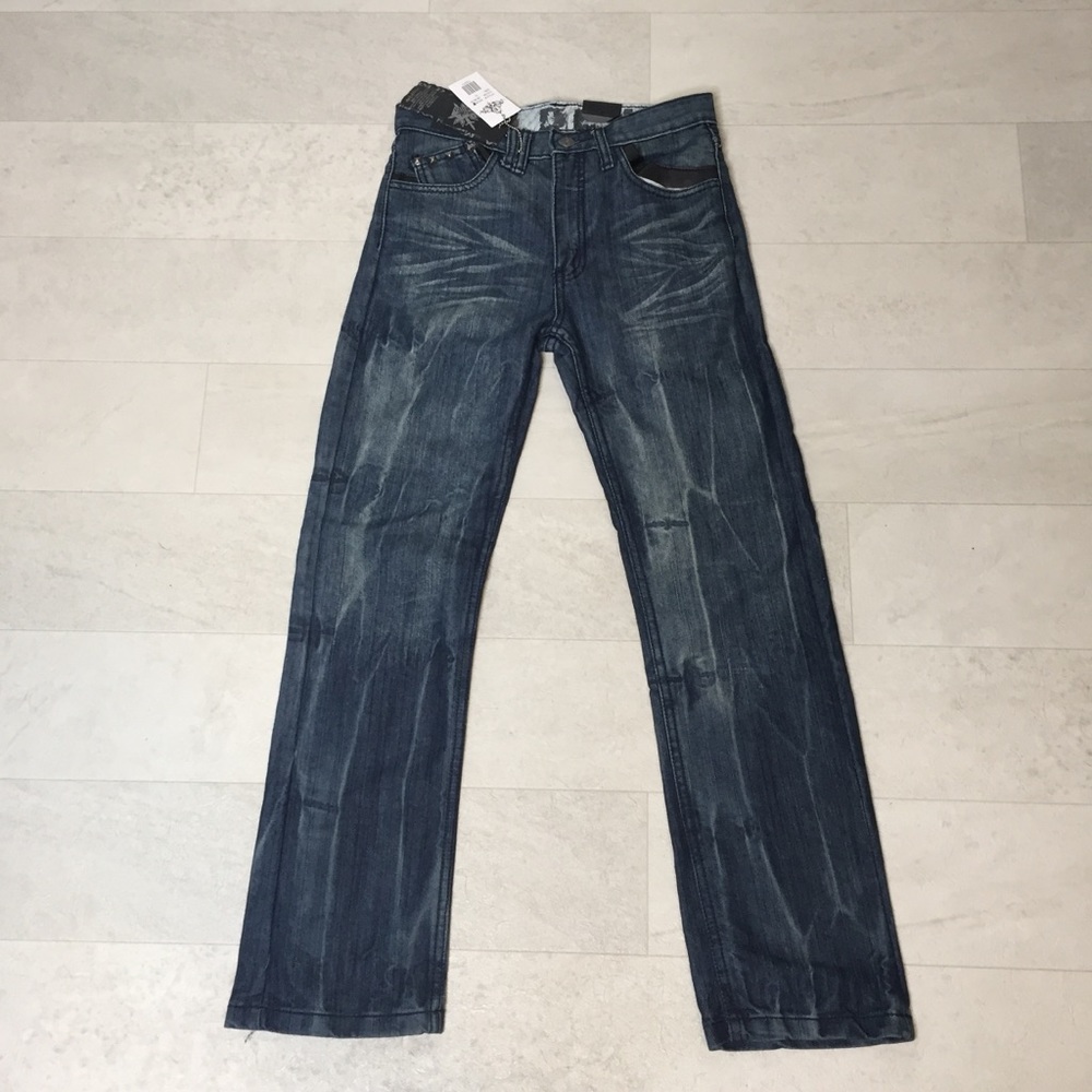 Do Denim Jeans Sz 16 NWT Zippers Studs Acid Wash